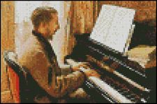 Young Man Playing a Piano 4x6