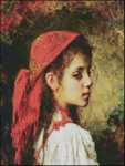 Portrait of a Young Girl in a Red Kerchief