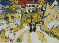 Village Street and Stairs with Figures