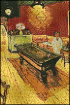 Night Cafe with Pool Table 4x6 - Click Image to Close