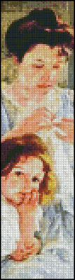 Young Mother Sewing Bookmark - Click Image to Close