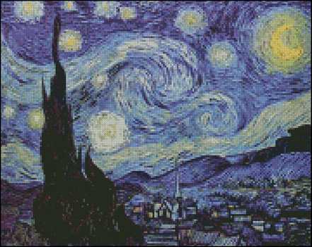 Starry Night Petite Pattern - Click Image to Close