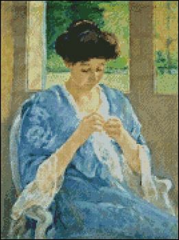 Augusta Sewing Before a Window Petite Pattern - Click Image to Close