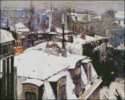 Rooftops Under Snow - Click Image to Close