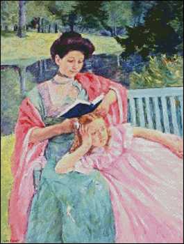 Auguste Reading to Her Daughter - Click Image to Close