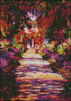 Alley of the Gardens of Monet at Givern - Click Image to Close