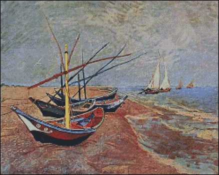 Boats at Sainte-Maries - Click Image to Close
