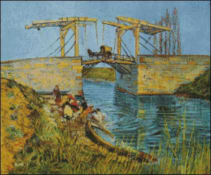 The Langlois Bridge at Arles with Women - Click Image to Close