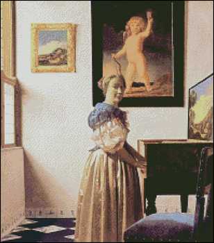 Lady Standing at a Virginal - Click Image to Close