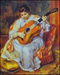 A Woman Playing on a Guitar Petite