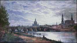 View of Dresden at Full Moon