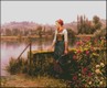 A Woman with a Watering Can by the River