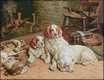 Clumber Spaniels By a Fire Clumber Spaniels By a Fire