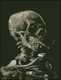 Skull of A Skeleton With Burning Cigarette